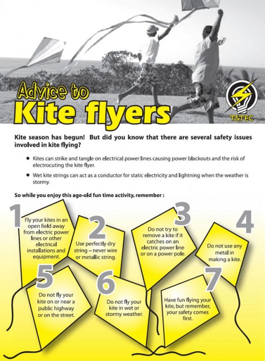 Advice to Kite Flyers Trinidad and Tobago Electricity Commission
