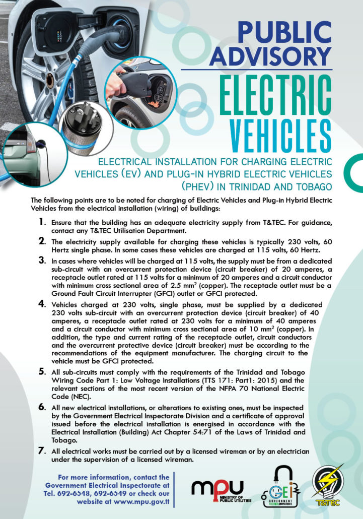 Electric Vehicles Trinidad and Tobago Electricity Commission